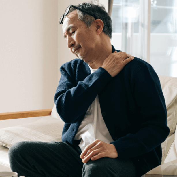痛みがある中でも我慢。だ、、